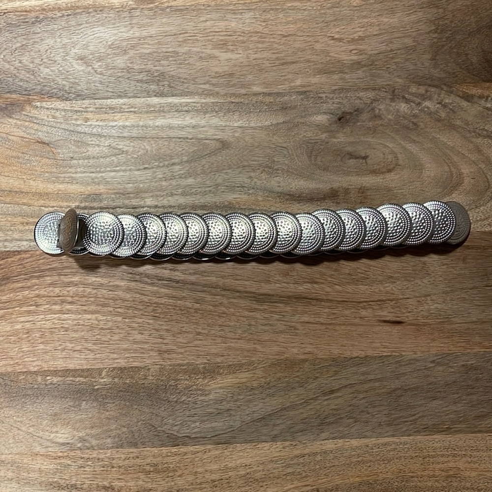 Silver chain belt